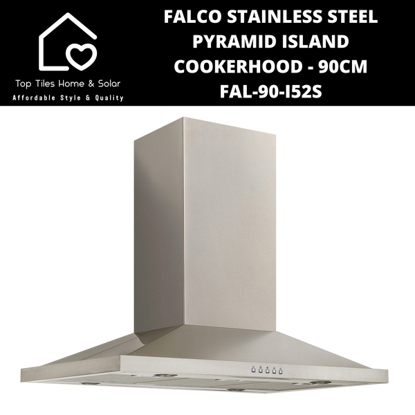 Falco Stainless Steel Pyramid Island Cookerhood - 90cm FAL-90-I52S