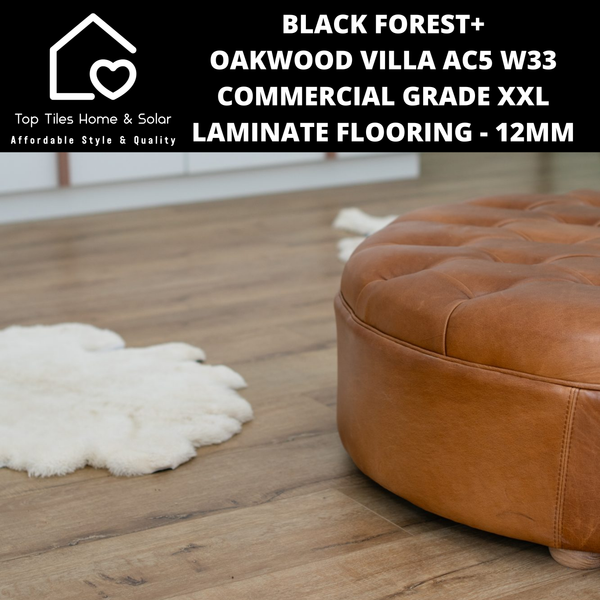 Black Forest+ Oakwood Villa AC5 W33 Commercial Grade XXL Laminate Flooring - 12mm
