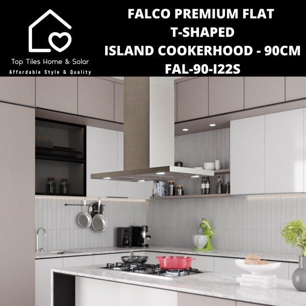 Falco Premium Flat T-Shaped Island Cookerhood - 90cm FAL-90-I22S