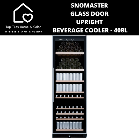 SnoMaster Glass Door Upright Beverage Cooler - 408L