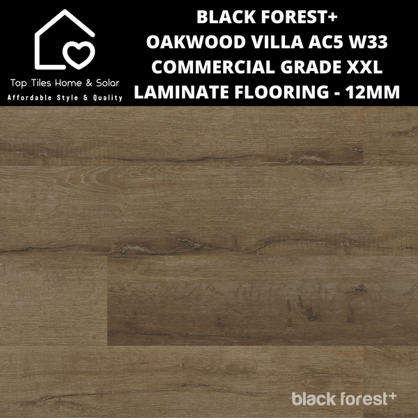 Black Forest+ Oakwood Villa AC5 W33 Commercial Grade XXL Laminate Flooring - 12mm