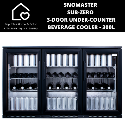 SnoMaster Sub-Zero 3-Door Under-Counter Beverage Cooler - 300L