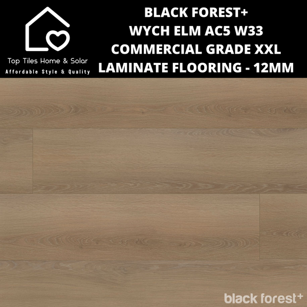 Black Forest+ Wych Elm AC5 W33 Commercial Grade XXL Laminate Flooring - 12mm