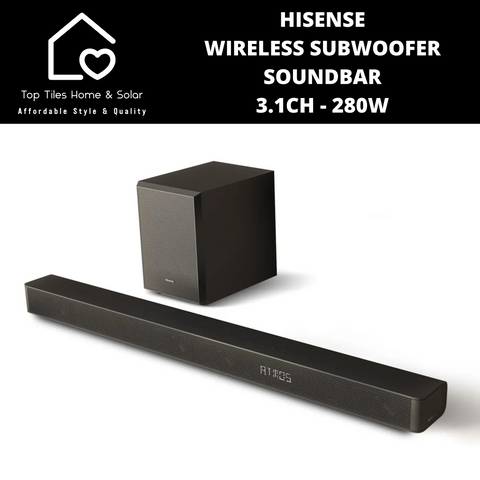 Hisense Wireless Subwoofer Soundbar 3.1Ch - 280W
