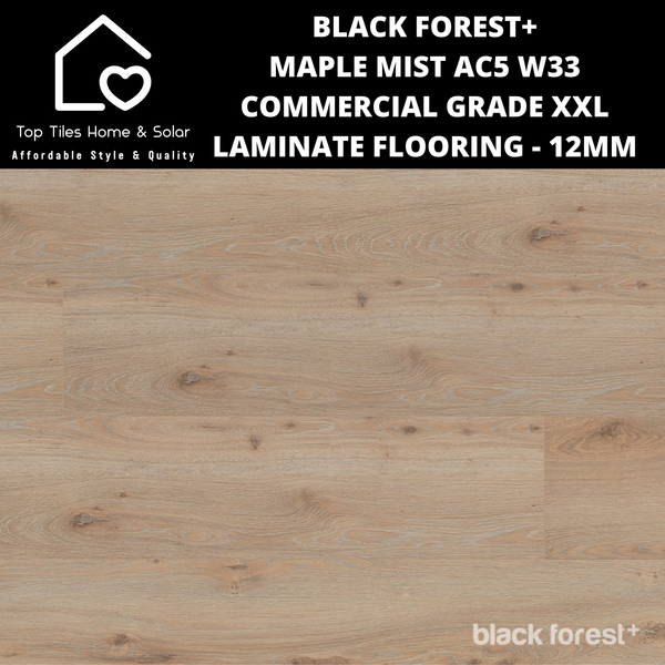 Black Forest+ Maple Mist AC5 W33 Commercial Grade XXL Laminate Flooring - 12mm