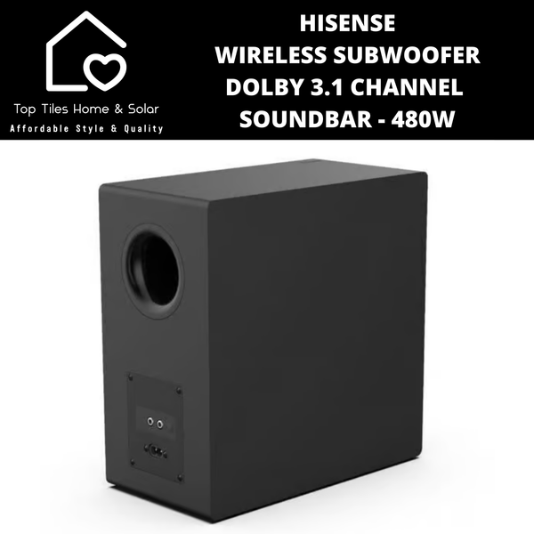 Hisense Wireless Subwoofer Dolby 3.1 Channel Soundbar - 480W