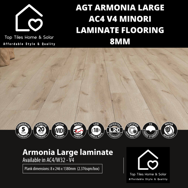 AGT Armonia Large AC4 V4 Minori Laminate Flooring - 8mm