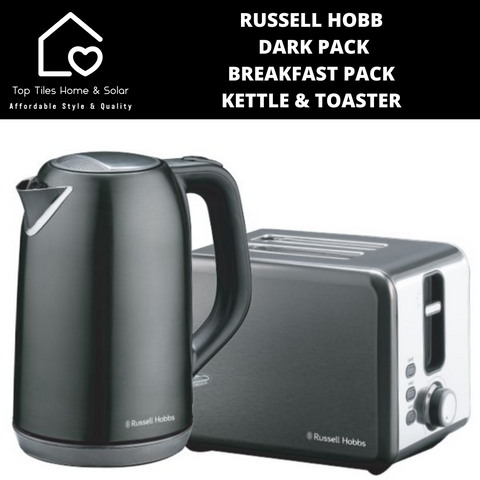 Russell Hobbs Dark Pack Breakfast Pack - Kettle & Toaster