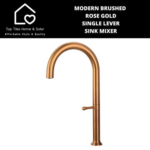 Modern Brushed Rose Gold Single Lever Sink Mixer