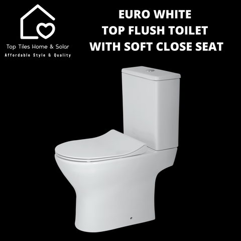 Euro White Dual Flush Toilet Suite