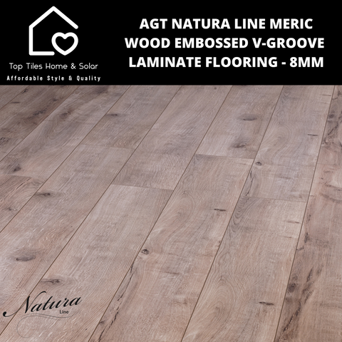 AGT Natura Line Meric Wood Embossed V-Groove Laminate Flooring - 8mm