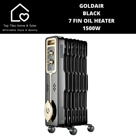 Goldair Black 7 Fin Oil Heater - 1500W