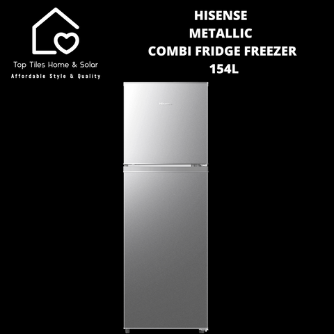 Hisense Metallic Combi Fridge Freezer - 154L