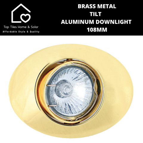 Brass Metal Tilt Aluminum Downlight - 108mm