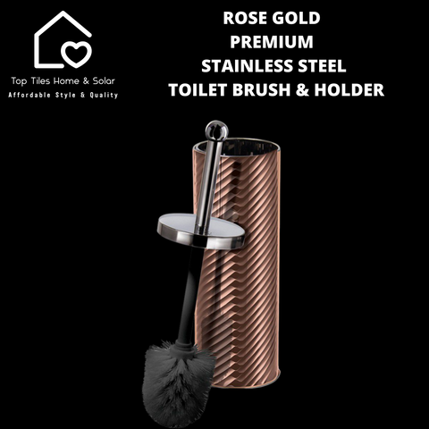 Rose Gold Premium Stainless Steel Toilet Brush & Holder