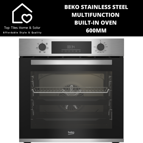 Beko Stainless Steel Multifunction Built-in Oven - 600mm BBIE12300X