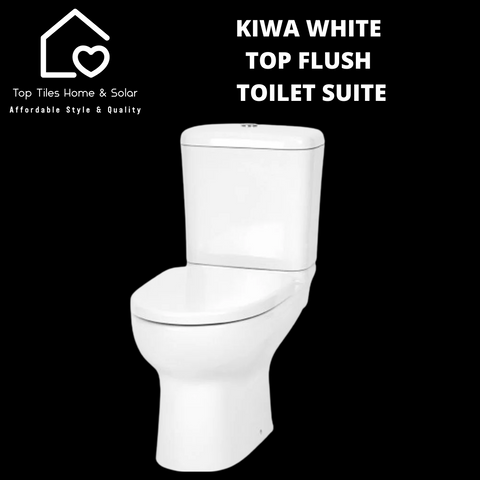 Kiwa White Top Flush Toilet Set