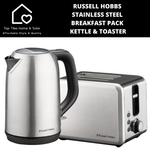 Russell Hobbs Stainless Steel Breakfast Pack - Kettle & Toaster