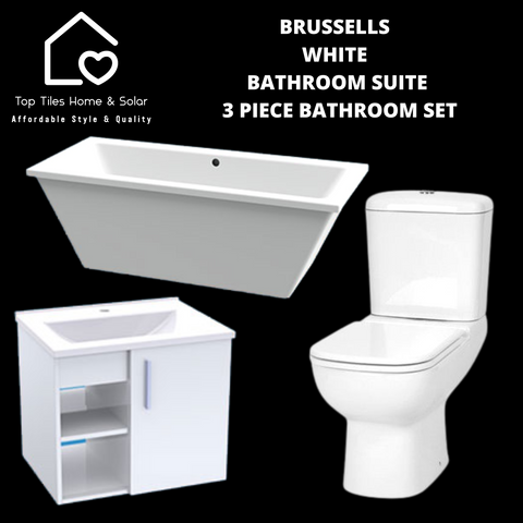 Brussells White Bathroom Suite - 3 Piece Bathroom Set