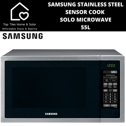 Samsung Stainless Steel Sensor Cook  Solo Microwave - 55L