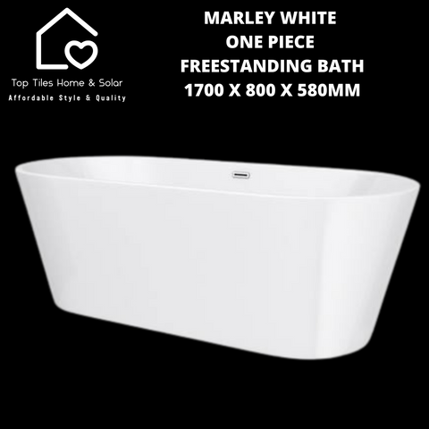 Marley White One Piece Freestanding Bath - 1700 x 800 x 580mm