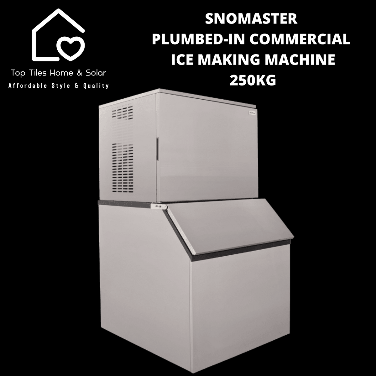 SnoMaster Plumbedin Commercial Ice Making Machine 250kg Top Tiles