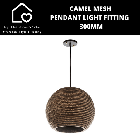 Camel Mesh Pendant Light Fitting - 300mm