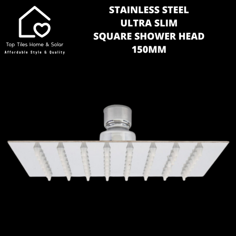 Stainless Steel Ultra Slim Square Shower Head - 150mm