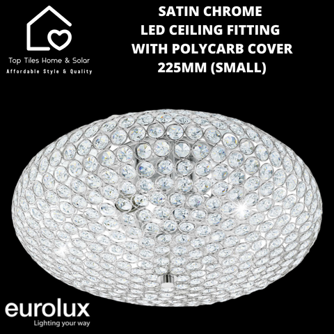 Clemente Crystals Chrome Ceiling Fitting  - 450mm (Large)