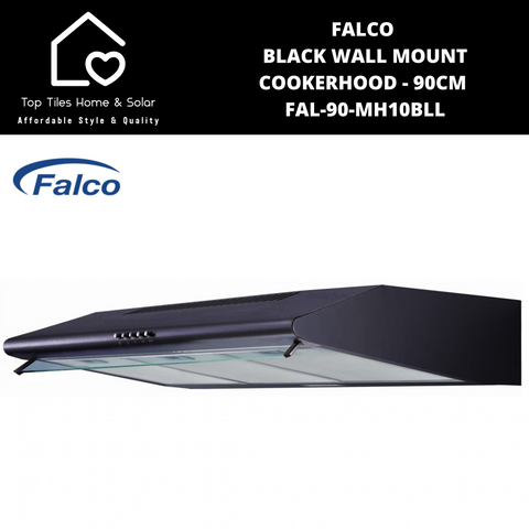 Falco Black Wall Mount Cookerhood - 90cm FAL-90-MH10BLL