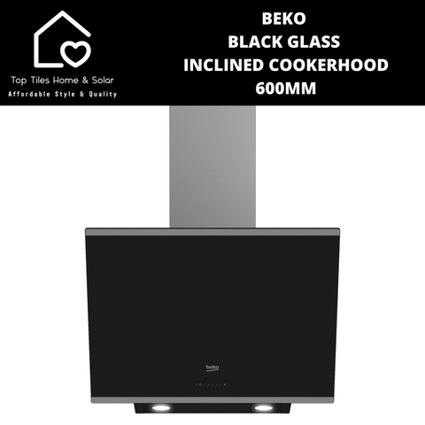 Beko Black Glass Inclined Cookerhood - 600mm