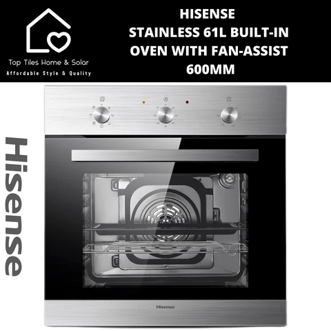 Hisense Stainless 61L Built-in Oven With Fan-Assist - 600mm