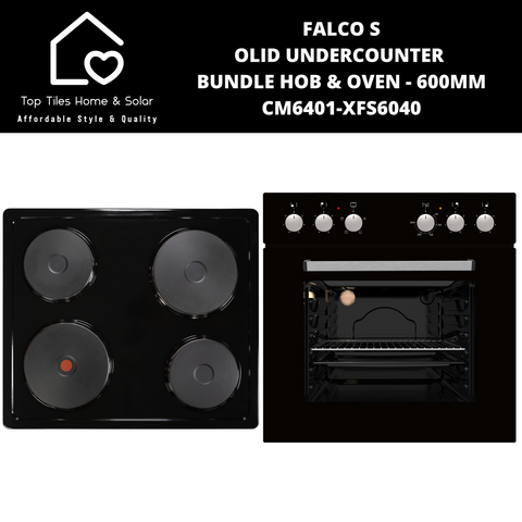 Falco Solid Undercounter Bundle Hob & Oven - 600mm CM6401-XFS6040