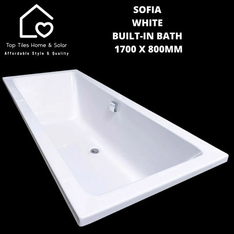 Sofia White Acrylic Built-in Bath 1700 x 800mm