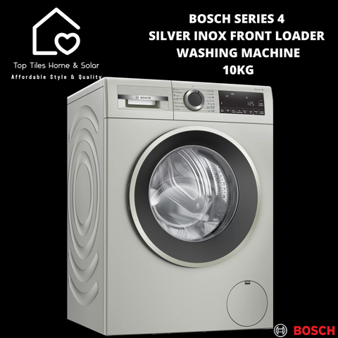 Bosch Series 4 - Silver Inox Front Loader Washing Machine - 10kg