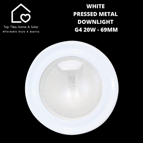 White Pressed Metal Downlight G4 20W - 69mm