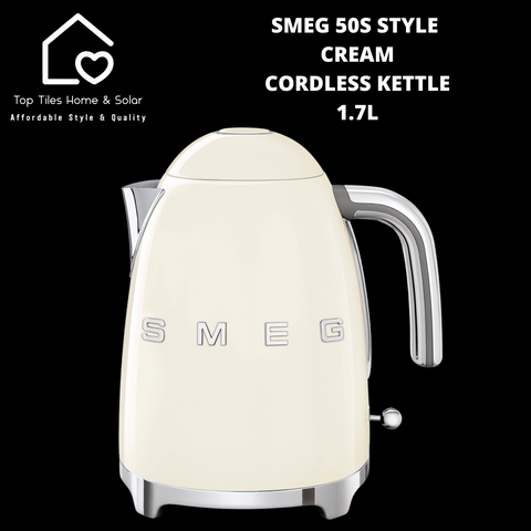 Smeg 50s Style Cream Cordless Kettle - 1.7L