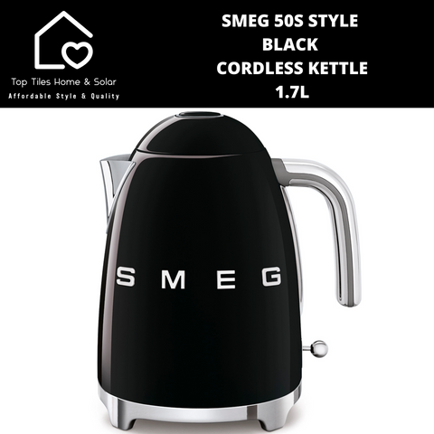 Smeg 50s Style Black Cordless Kettle - 1.7L