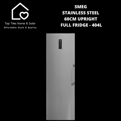 Smeg Stainless Steel 60cm Upright Full Fridge - 404L