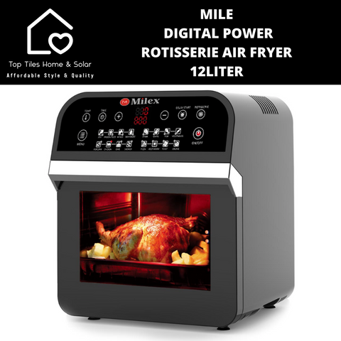 Milex Digital Power Rotisserie Air Fryer - 12Liter