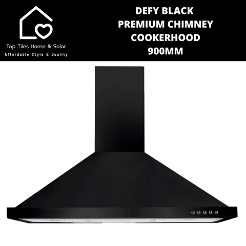 Defy Black Premium Chimney Cookerhood- 900mm DCH313