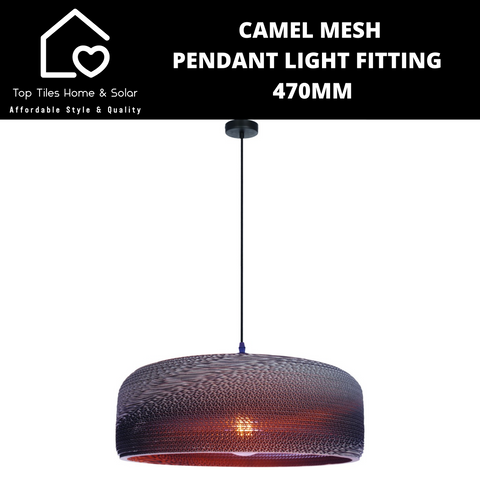 Camel Mesh Pendant Light Fitting - 470mm