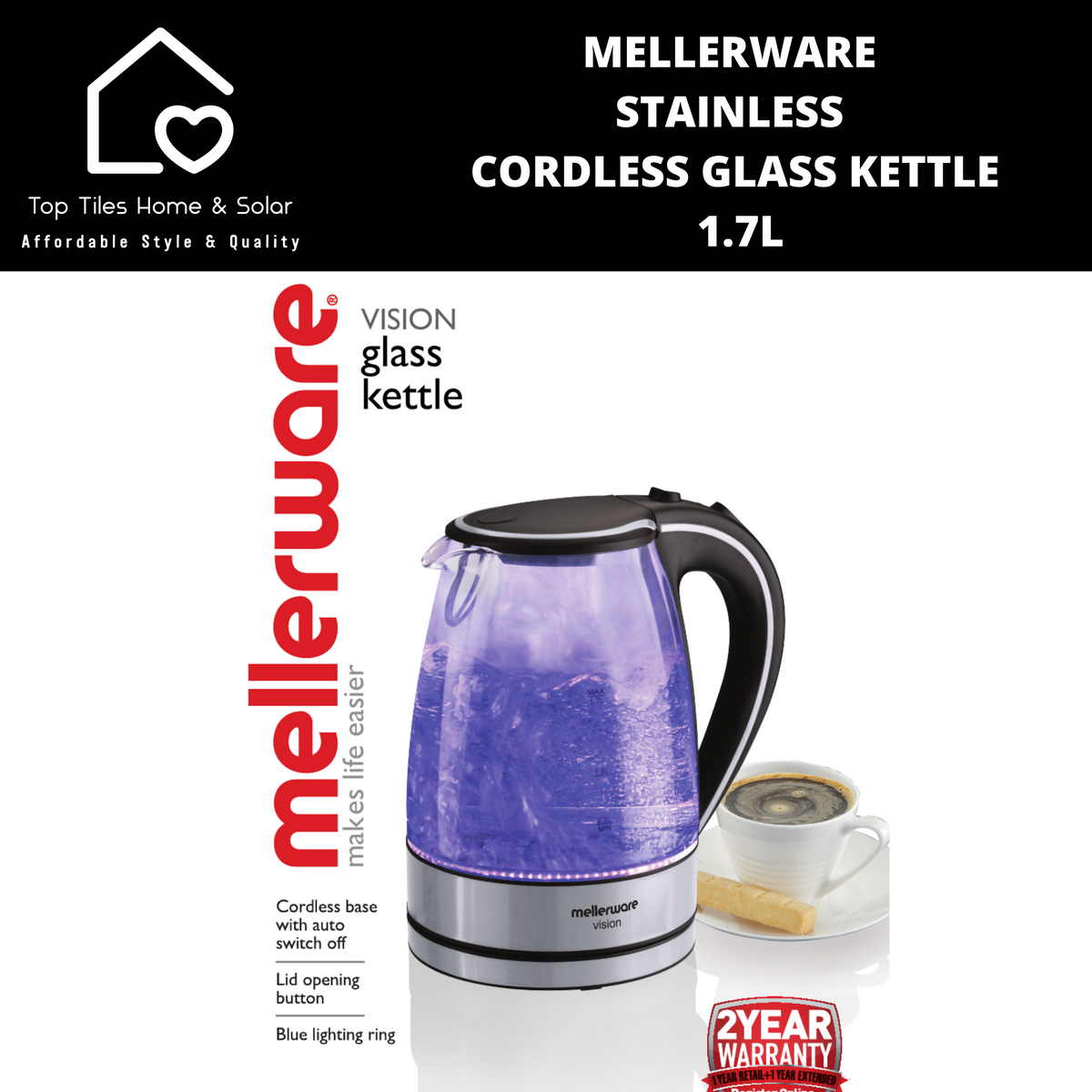 Mellerware vision glass kettle 2025