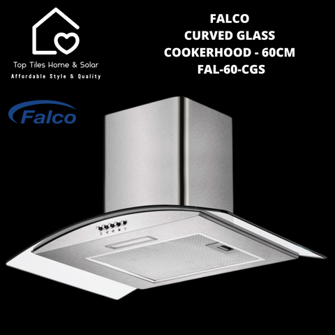 Falco Curved Glass Cookerhood - 60cm FAL-60-CGS