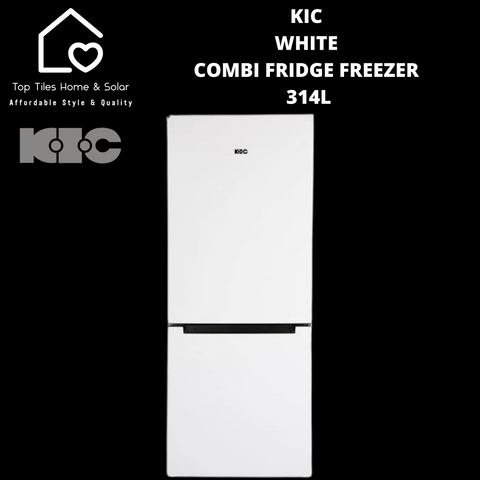 KIC White Combi Fridge Freezer - 314L