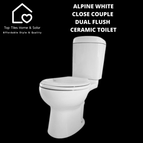 Alpine White Close Couple Dual Flush Ceramic toilet