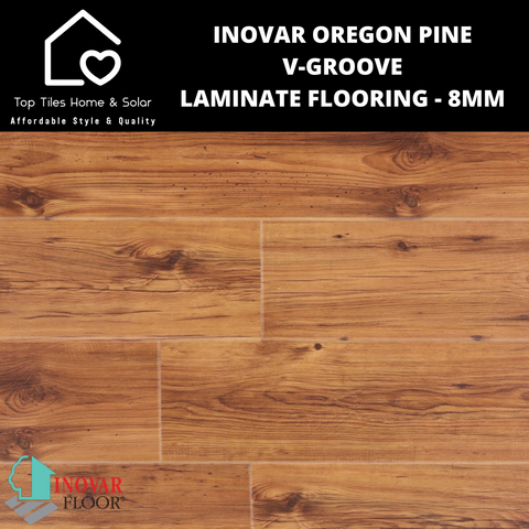 Inovar Oregon Pine V-Groove Laminate Flooring - 8mm