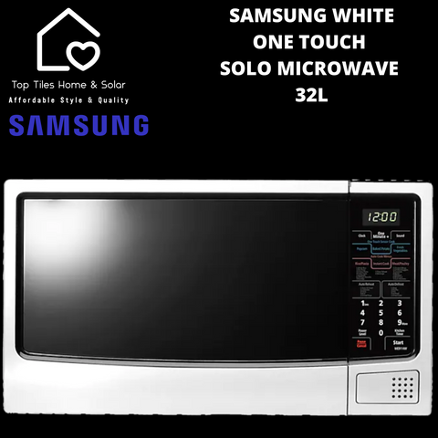 Samsung White One Touch Solo Microwave - 32L