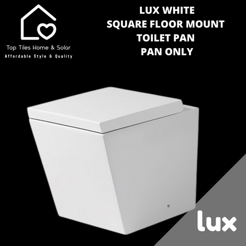 Lux White Squared Floor Standing Toilet - Pan Only