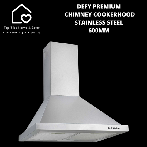 Defy Premium Chimney Cookerhood Stainless Steel- 600mm DCH311